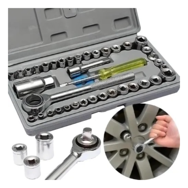 10019gr_-1-1-1.png Caja De Herramientas Juego Llave Tubo Kit 40 Piezas Estuche