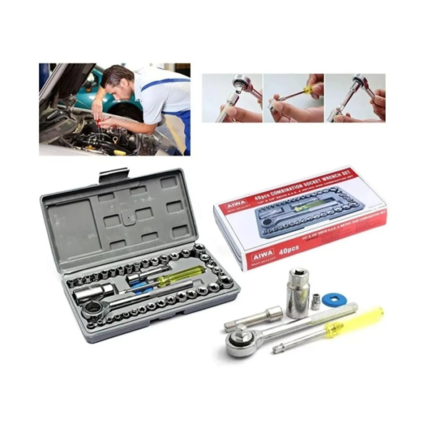 10019gr_-3-1-1.png Caja De Herramientas Juego Llave Tubo Kit 40 Piezas Estuche