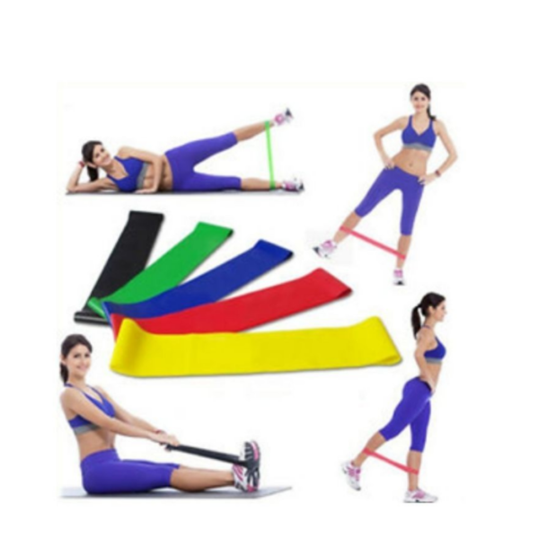 Set Kit X5 Bandas Fitness Isométricas Tiraband Ejercicio Gym