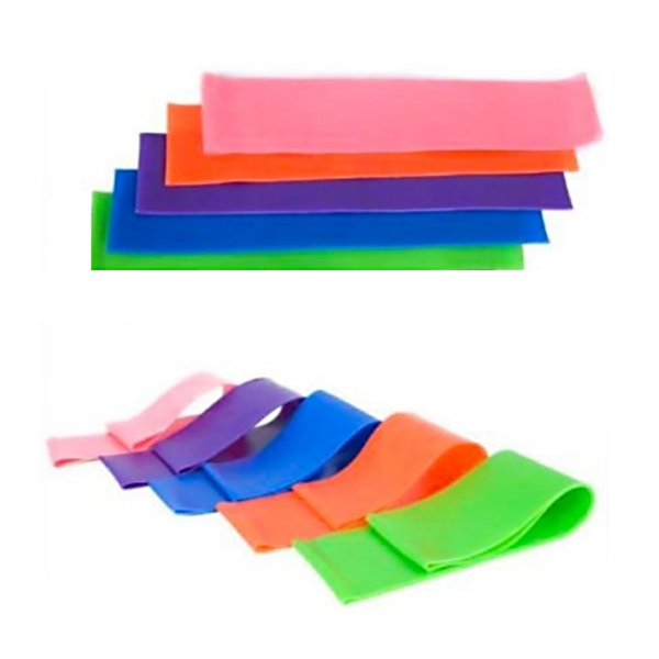 Set Kit X5 Bandas Fitness Isométricas Tiraband Ejercicio Gym