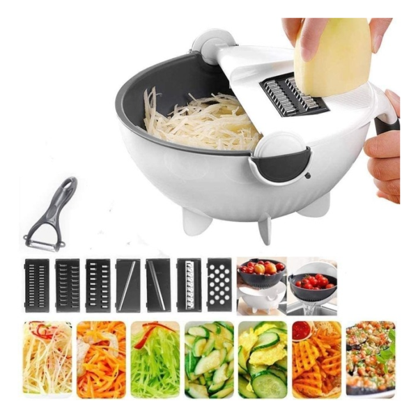 Mandolina Cortador Rallador De Verduras + Colador + Bowl