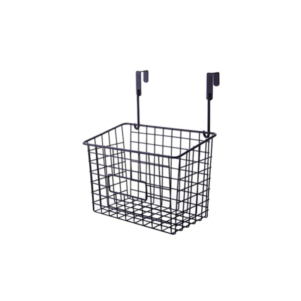 Canasto organizador para puerta cajon colgante metalico especiero (BLANCO O NEGRO)