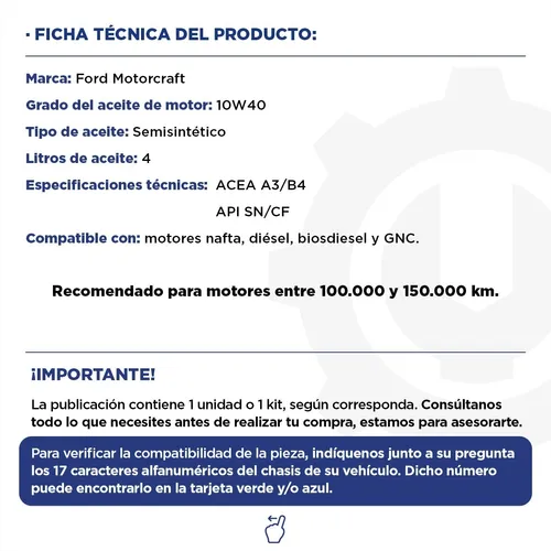 D_NQ_NP_609328-MLA44009849955_112020-O.webp Aceite Ford Motorcraft 10w40 Semisintetico X 4 Lts