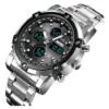 D_NQ_NP_618290-MLA47573761711_092021-O.webp Reloj pulsera de cuerpo color plateado, analógico-digital para hombre con correa de acero inoxidable