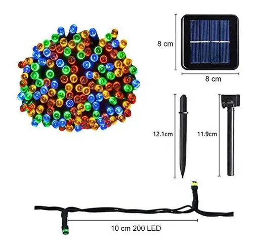 D_NQ_NP_655054-MLA48599684182_122021-O.webp Luces Multicolores Solar Navideña 200 Led 20m Exterior Hogar