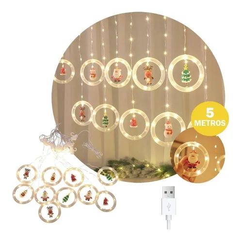 D_NQ_NP_664557-MLA51906176748_102022-O.webp Luces Navidad Guirnalda Led Cascada Cálida Decoración Usb 5m
