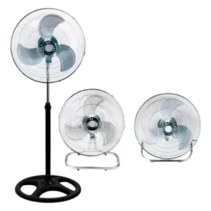 D_NQ_NP_673335-MLA44172473023_112020-O.webp Ventilador 3 en 1 Kanji KJH-FH1209 negro con 3 palas de metal, 18" de diámetro 220 V