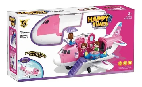 D_NQ_NP_739136-MLA52385821797_112022-O.webp Set Avión Garage + Muñecos + Accesorios Con Sonido Nenas