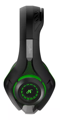 Auriculares gamer Nisuta NSAUG300 negro y verde