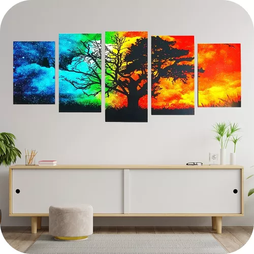 D_NQ_NP_766168-MLA48415601476_122021-O.webp Cuadro Arbol De La Vida Color 4 Estaciones Año Poliptico