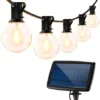 Guirnalda 10 Bombillas Led Solar Luces Exterior Kermesse Bar