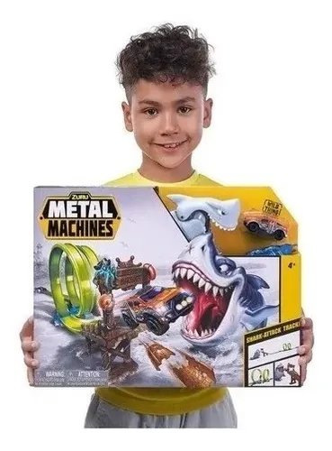 D_NQ_NP_778268-MLA48134155906_112021-O.webp Pista De Autos Metal Machine Shark Attack Zuru Nene + Auto