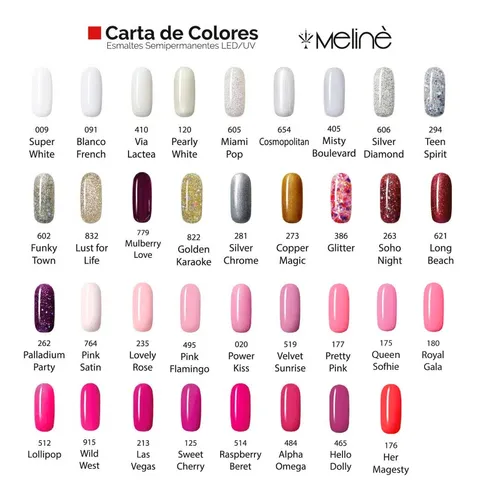Set Esmaltes Semipermanente + Removedor + Limas Meline