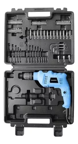 D_NQ_NP_868013-MLA49522965664_032022-O.webp Taladro percutor atornillador eléctrico de 10mm Gamma G1905K 650W + accesorios con maletín de transporte 220V 50Hz