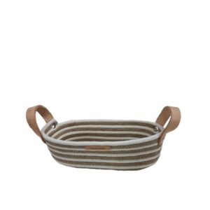 bov04r_1.jpg Panera Canasto Cesta Tela Soga Algod贸n Ovalada (Entrega disponible en stock)