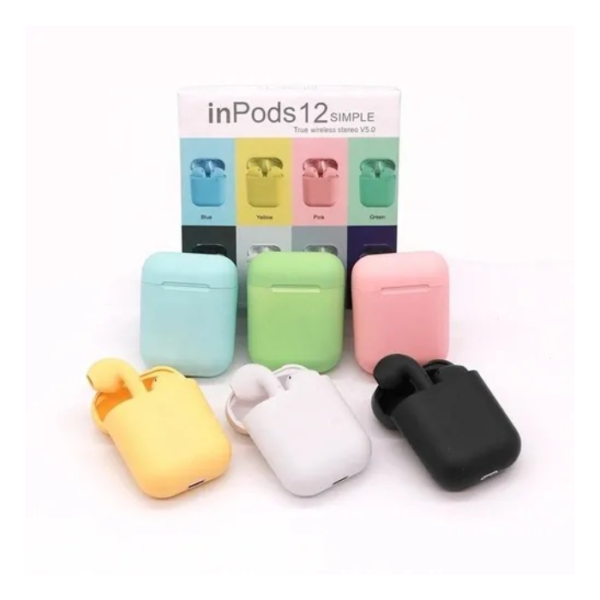 colores_3.png Auriculares Inalambricos In Ear Touch Bluetooth I12 (Celeste, Rosa, Verde, Amarillo)