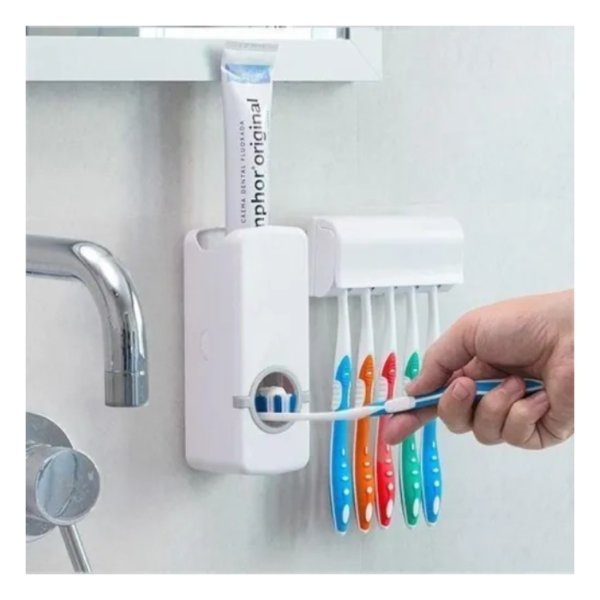 dien_-2-.png Dispenser Pasta Dental Porta Cepillo 2 En 1 Soporte Dientes